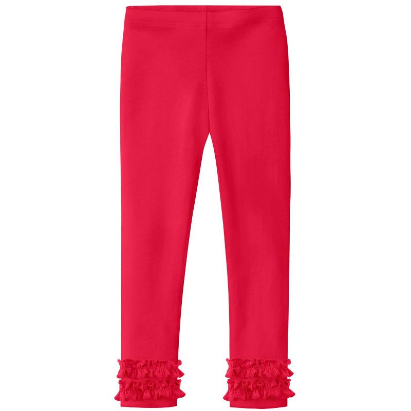 City Threads USA-Made Girls Soft Cotton Ruffle Leggings
