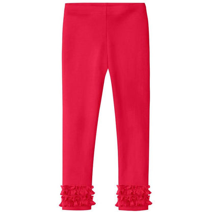 City Threads USA-Made Girls Soft Cotton Ruffle Leggings