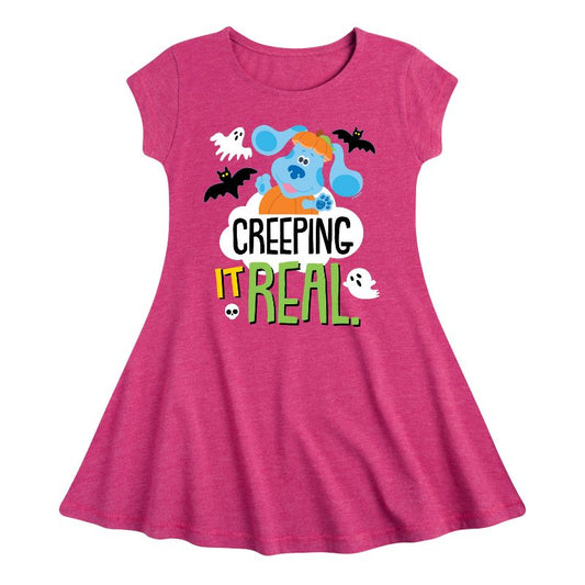 Girls' - Blue's Clues & You! - Creeping It Real Fit & Flair Cap Sleeve Dress