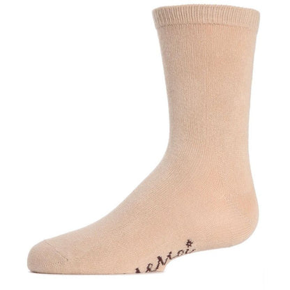 Memoi Kids' Basic Cotton Blend Crew Socks