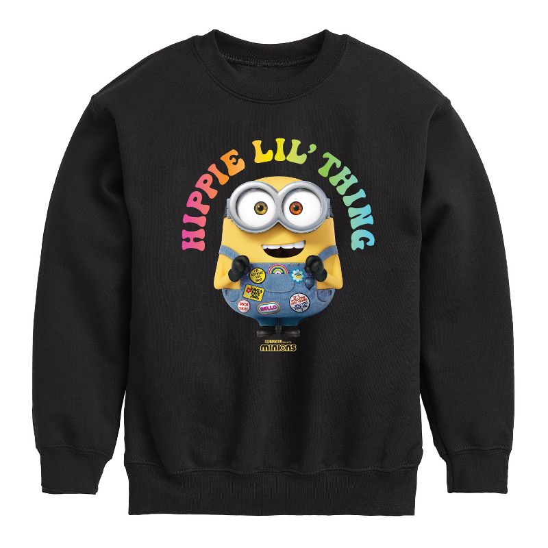 Boys' - Despicable Me Minions - Hippie Lil' Thing Graphic Long Sleeve Fleece Sweatshirt