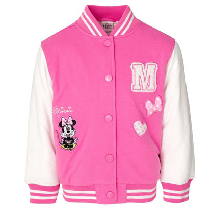 Disney Minnie Mouse Frozen Lilo & Stitch Moana Girls Varsity Bomber Jacket Little Kid to Big Kid