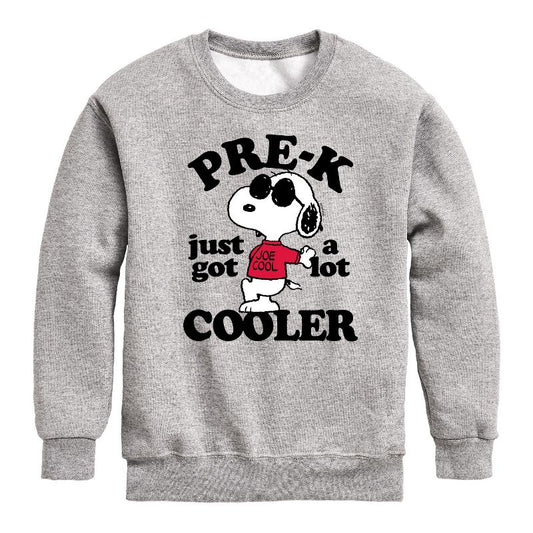 Boys' - Peanuts - Pre-K Just Got Cooler Graphic Long Sleeve Fleece Sweatshirt
