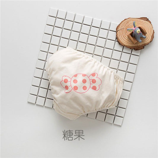 MyKids-Usa Baby Boy And Girl Cartoon Print Pattern Cotton Triangle Underwear