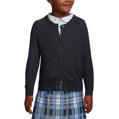 Lands' End School Uniform Kids Cotton Modal Cardigan Sweater