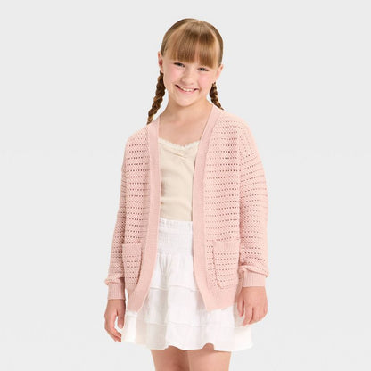 Girls' Pointelle Cardigan - Cat & Jack™