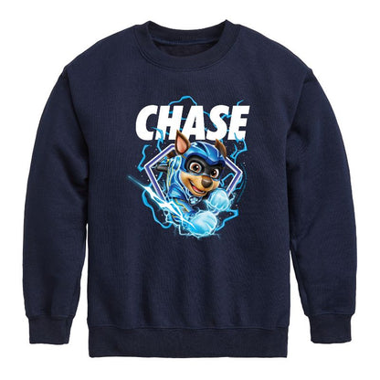 Boys' - Paw Patrol - Chase Lightning Graphic Long Sleeve Fleece Sweatshirt