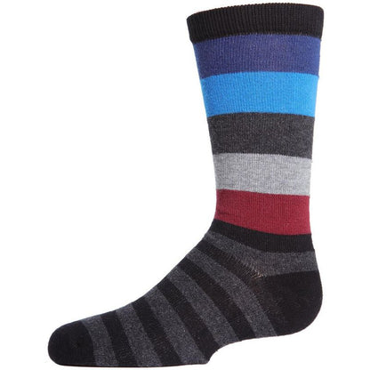 Memoi Boys' Bold Stripes Crew Socks