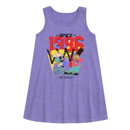 Girls' - Hey Arnold! - Since 96 Graphic Sleeveless Aline Dress