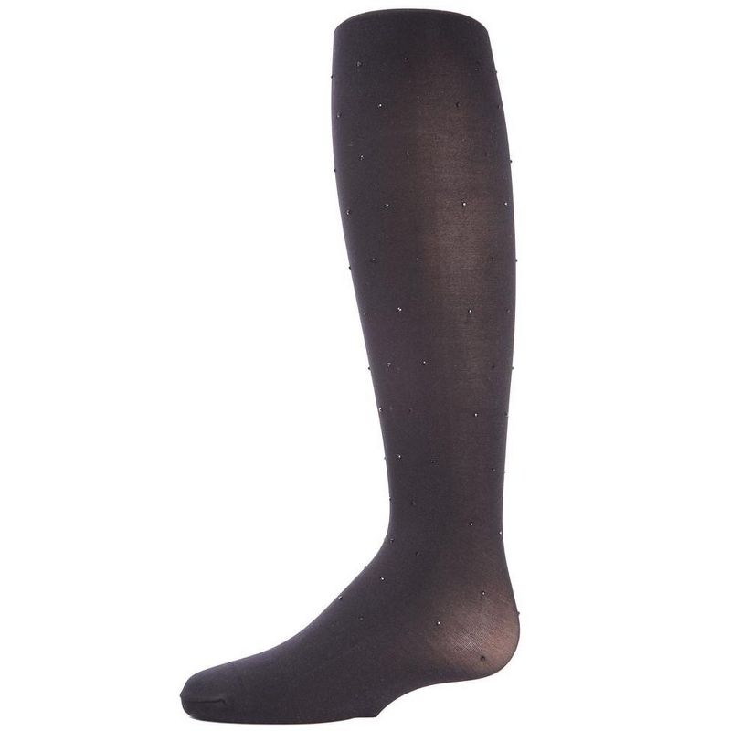 Memoi Glam Studded Crystal Opaque Girls Tights