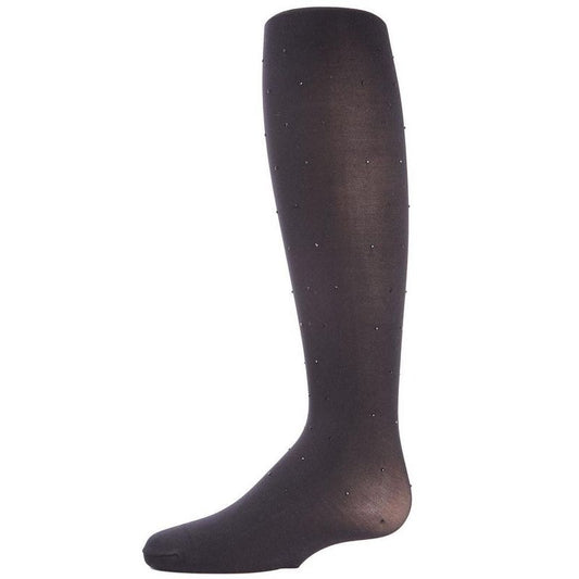 Memoi Glam Studded Crystal Opaque Girls Tights