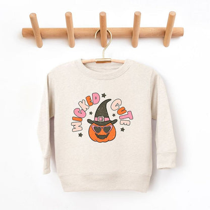 The Juniper Shop Wicked Cute Pumpkin Toddler Graphic Sweatshirt