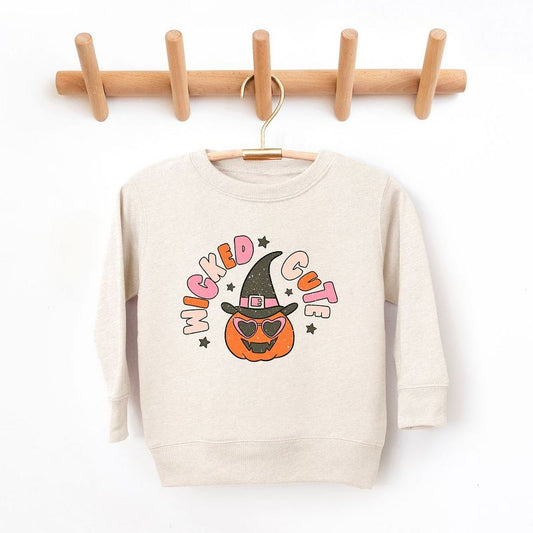 The Juniper Shop Wicked Cute Pumpkin Toddler Graphic Sweatshirt