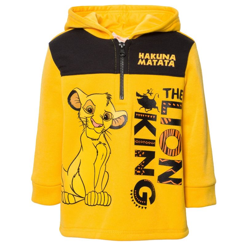 Disney Mickey Mouse Puppy Dog Pals Toy Story Cars Lion King Winnie the Pooh Monsters Inc. Fleece Half Zip Hoodie Toddler