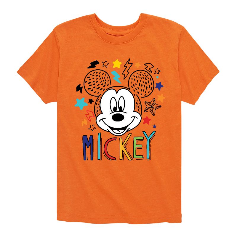 Boys' - Disney - Mickey Sketch Pattern Short Sleeve Graphic T-Shirt