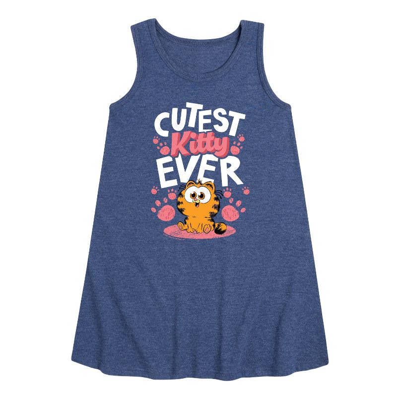 فستان غارفيلد - أجمل قطة على الإطلاق - بدون أكمام بتصميم جرافيكي