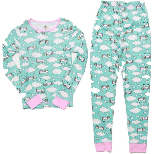 Just Love Girls Printed Pajama Sets - Snug Fitting Cotton PJ Tops & Bottoms for Girls