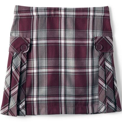 Lands' End School Uniform Kids Slim Plaid A-line Skirt Below the Knee