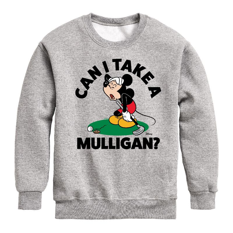 Boys' - Disney - Can I Take A Mulligan Graphic Long Sleeve Fleece Sweatshirt