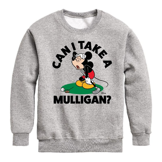 Boys' - Disney - Can I Take A Mulligan Graphic Long Sleeve Fleece Sweatshirt