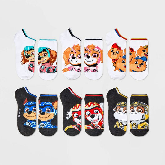 Boys' PAW Patrol 6pk No Show Socks - Black/White