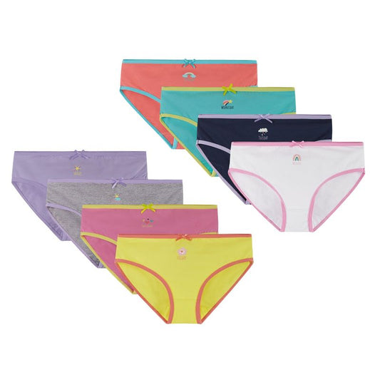 Andy & Evan  Kids Girls Eight Pack Bikini Brief