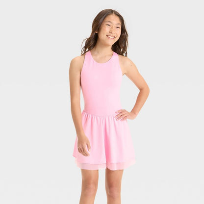 Girls' Knit Double Layer Dress - All In Motion™