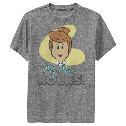 Boy's The Flintstones My Mom Rocks Performance Tee