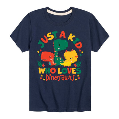 تي شيرت جرافيكي بأكمام قصيرة من فيشر برايس للأولاد - مجرد طفل يحب الديناصورات