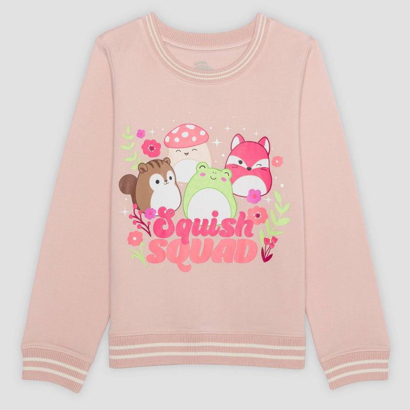 سويت شيرت سكويشميلوز دريمي فليس للبنات - وردي