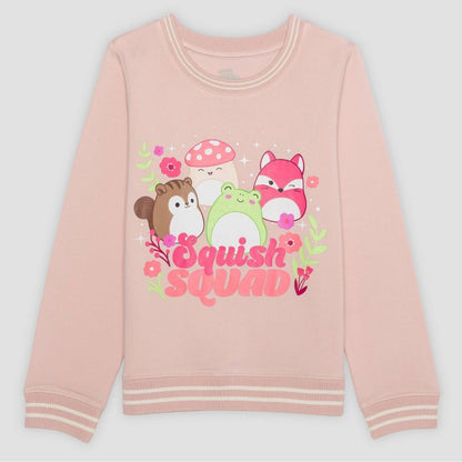 سويت شيرت سكويشميلوز دريمي فليس للبنات - وردي