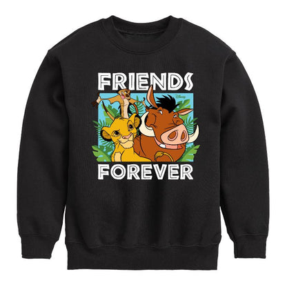 Boys' - Disney - Simba Pumbaa, & Timon Graphic Long Sleeve Fleece Sweatshirt