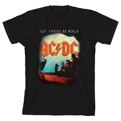 Youth Rock Let There Be Rock Classic Vintage ACDC Shirt Boys Graphic Tee