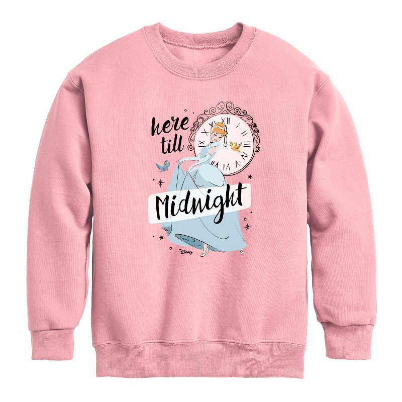 Boys' - Disney - Here Till Midnight Graphic Long Sleeve Fleece Sweatshirt