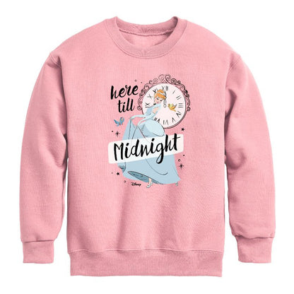 Boys' - Disney - Here Till Midnight Graphic Long Sleeve Fleece Sweatshirt