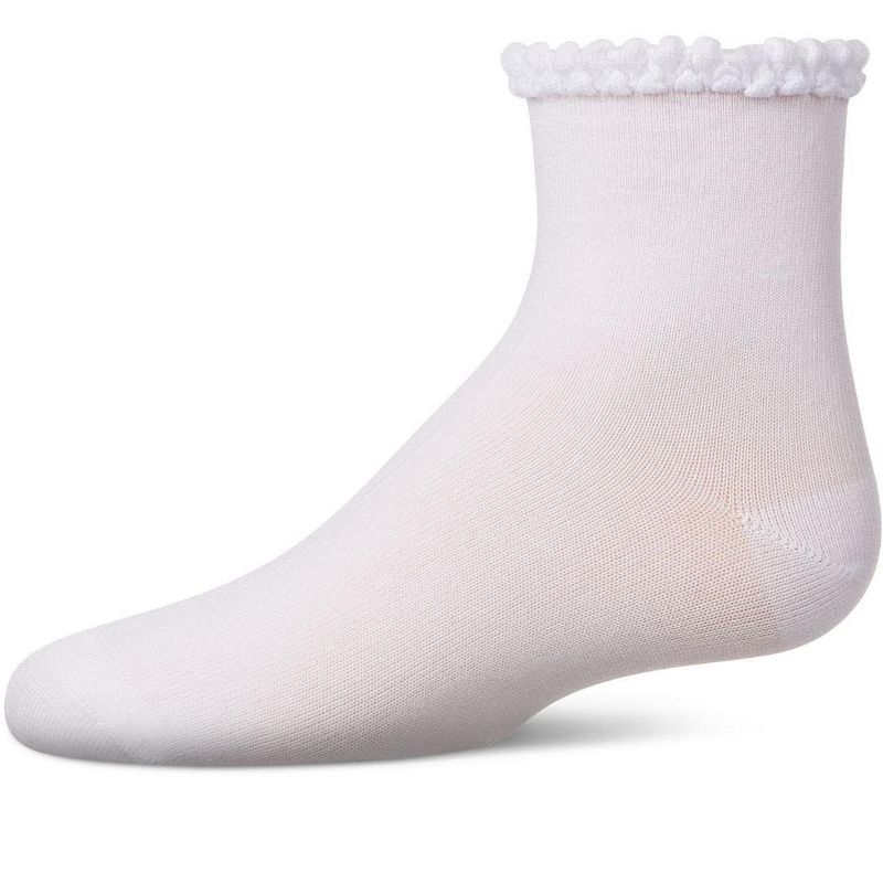 Memoi Girls' Bubble Stitch Welt Anklet Socks