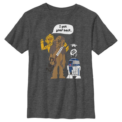 Boy's Star Wars: A New Hope C-3PO Chewbacca and R2-D2 I Got Your Back T-Shirt