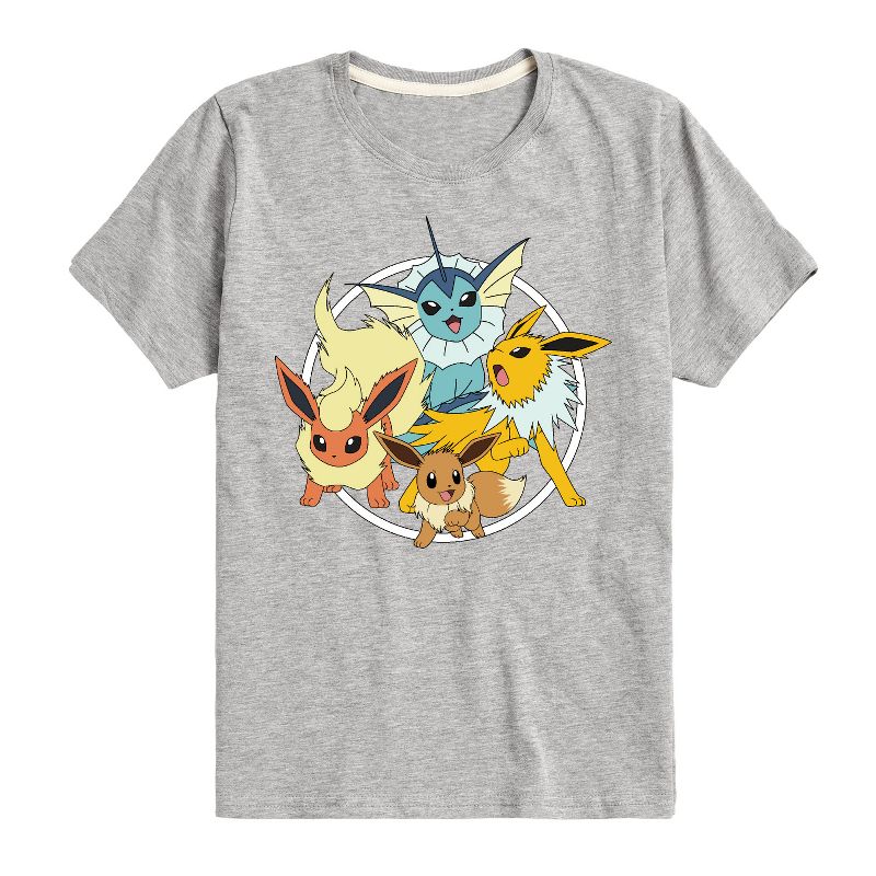 تي شيرت جرافيكي بأكمام قصيرة للأولاد - بوكيمون - إيفي فابوريون جولتيون فلاريون إيفيليوشنز