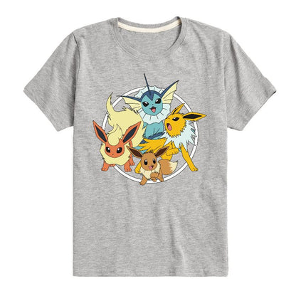 تي شيرت جرافيكي بأكمام قصيرة للأولاد - بوكيمون - إيفي فابوريون جولتيون فلاريون إيفيليوشنز