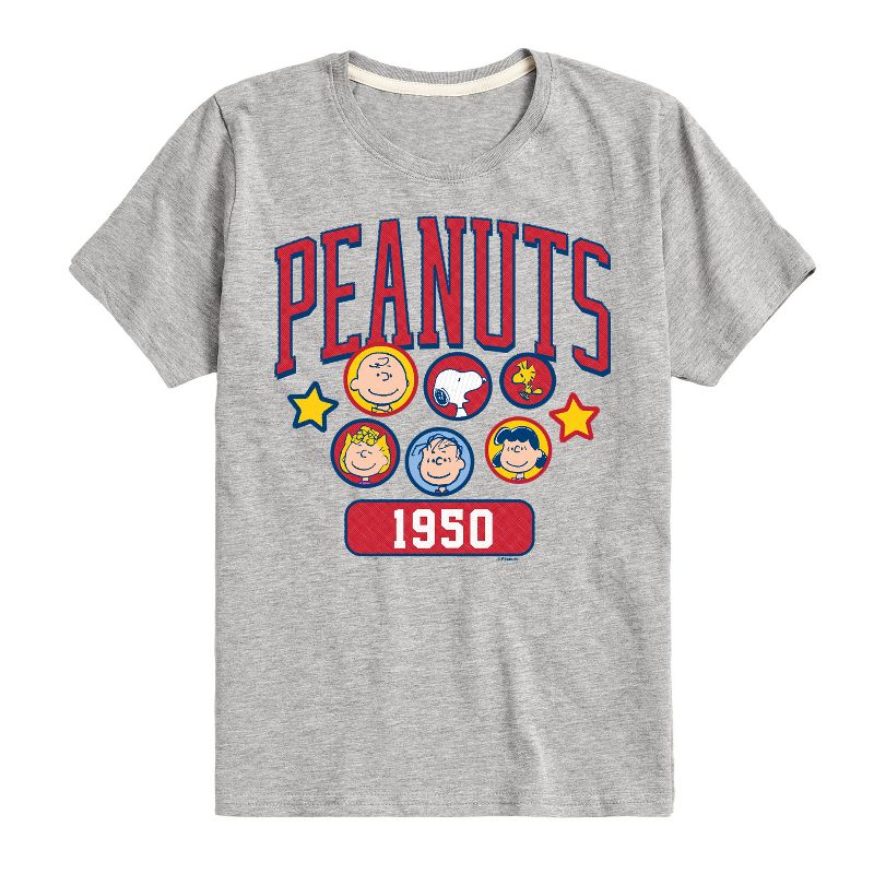 تي شيرت رياضي بأكمام قصيرة ورسومات جرافيكية للأولاد من Peanuts Crew