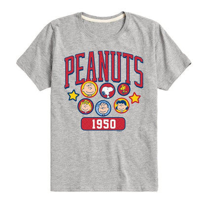 تي شيرت رياضي بأكمام قصيرة ورسومات جرافيكية للأولاد من Peanuts Crew