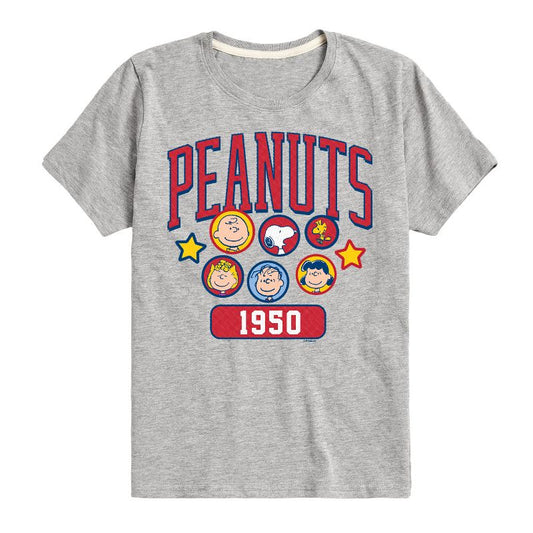 تي شيرت رياضي بأكمام قصيرة ورسومات جرافيكية للأولاد من Peanuts Crew