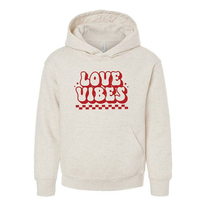 The Juniper Shop Love Vibes Checkered Youth Graphic Hoodie