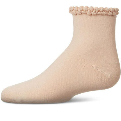 Memoi Girls' Bubble Stitch Welt Anklet Socks