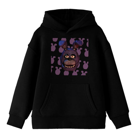 Five Nights At Freddy's Bonnie Head Long Sleeve Youth Black Hooded Sweatshirt