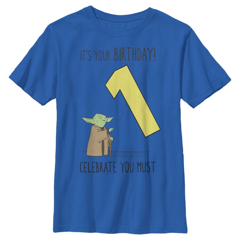 تي شيرت Star Wars Yoda Celebrate You Must للأولاد