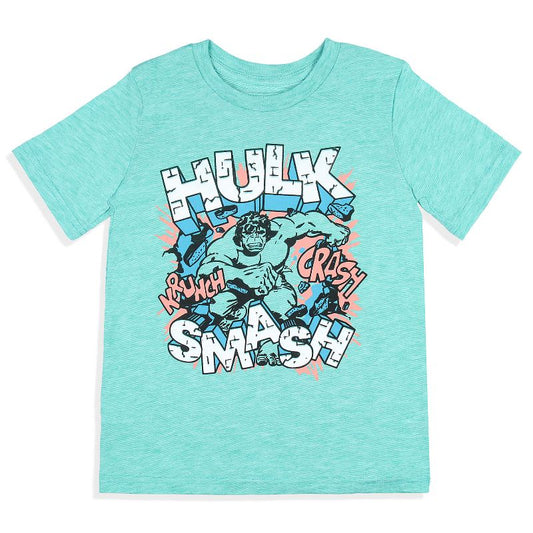 Seven Times Six Marvel Boys' Hulk Krunch Crash Smash Collectible Graphic T-Shirt Green