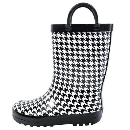 Hudson Baby Infant Girl Rain Boots, Houndstooth