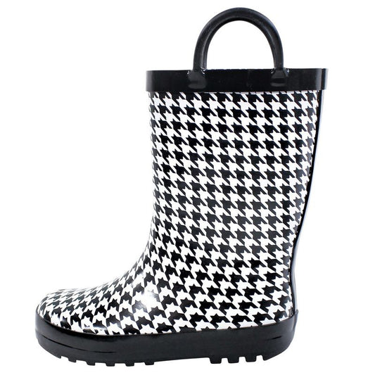 Hudson Baby Infant Girl Rain Boots, Houndstooth