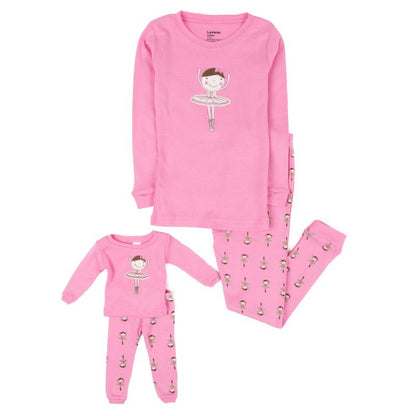 Leveret Girl and Doll Matching Cotton Pajamas - Classic Prints (Part 2)